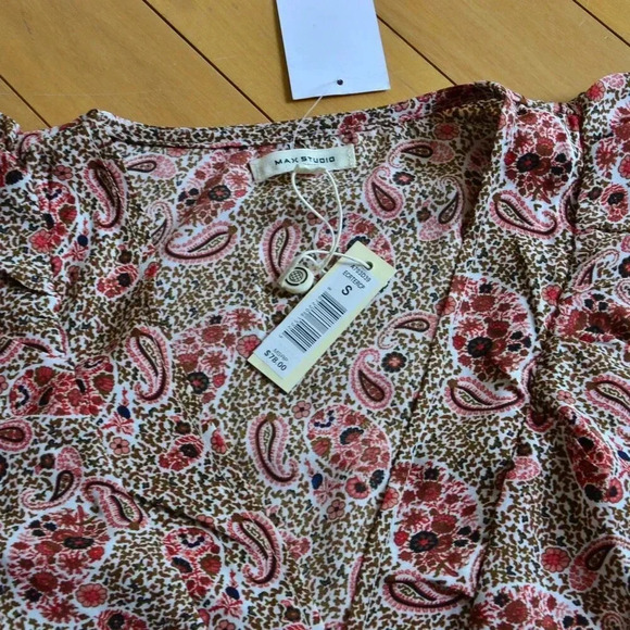 Max Studio Paisley Printed Blouse Size S - Picture 2 of 9